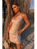 Beige lingerie dress with straps 7306 - Online store - Boutique